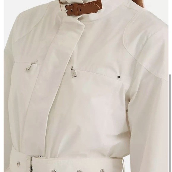 Ralph Lauren Taffeta Field Jacket Silk White size XS - Picture 4 of 10